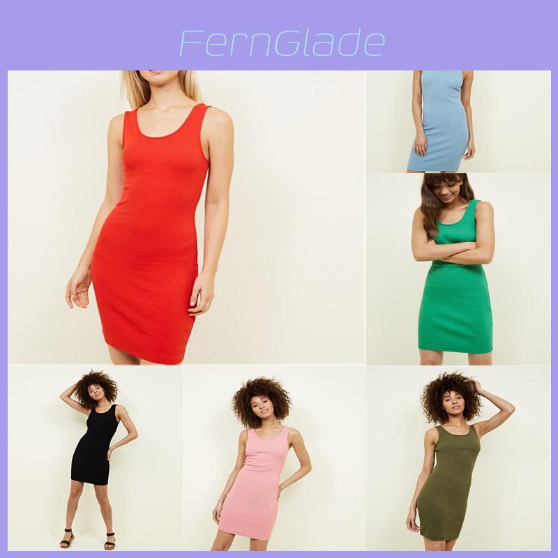 Canotta da Donna Extra Lunga Senza Cuciture Tunica Basic Morbida Comoda Abito Sottoveste Casual