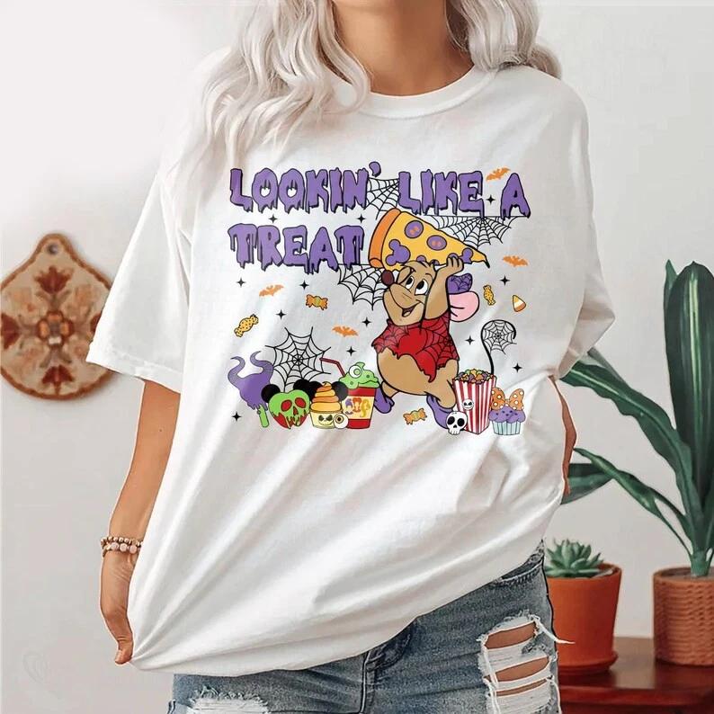 

Cute Cinderella Cartoon Style Halloween Tshirt New Casual Fashion Unisex and FeUnisex Couple Street Wear S