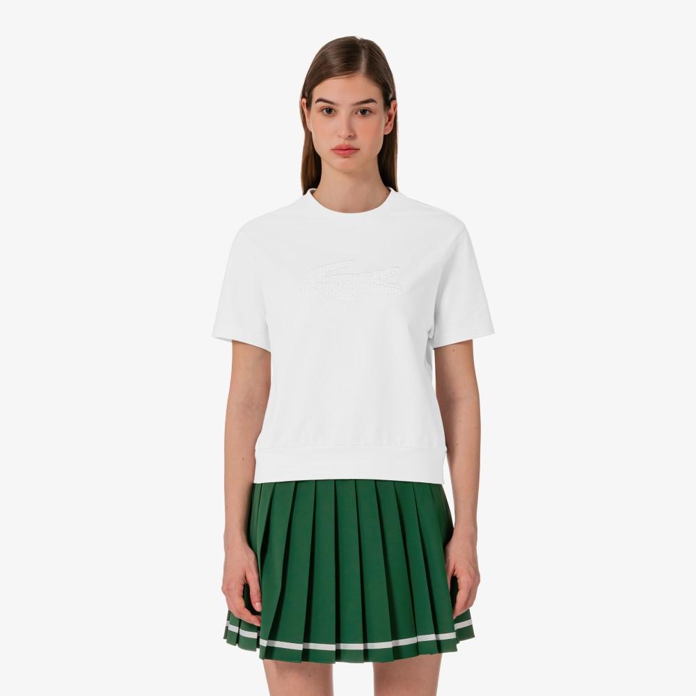 [lacoste] Women's Lace Croc T-Shirt TF600E-56G70V
