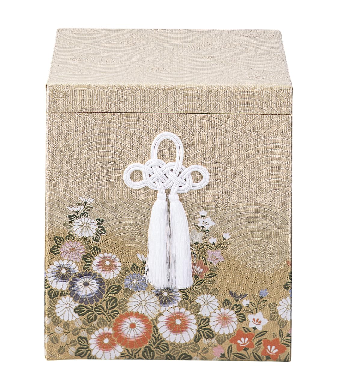 

Bone gold brocade small chrysanthemum box Buddhist altar Buddhist altar memorial urn box, [for 5-inch urn] supplies, supplies, service,