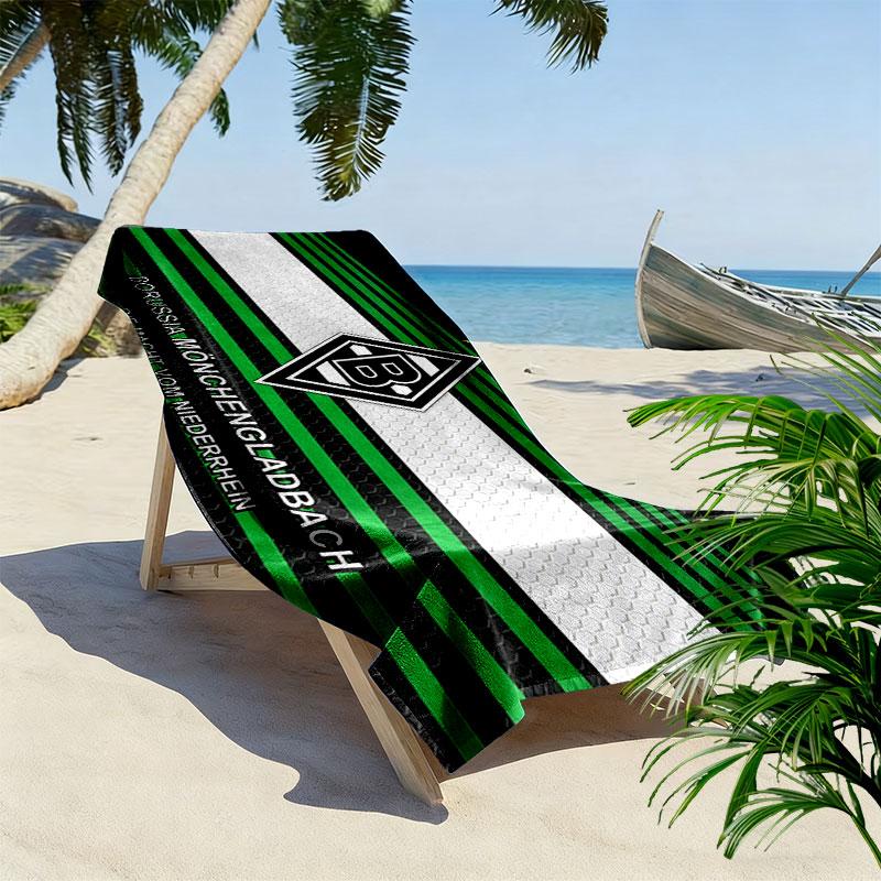 Gladbach FC Print Beach Towel, Large Soft Quick Dry Towel for Beach Camping Swimming