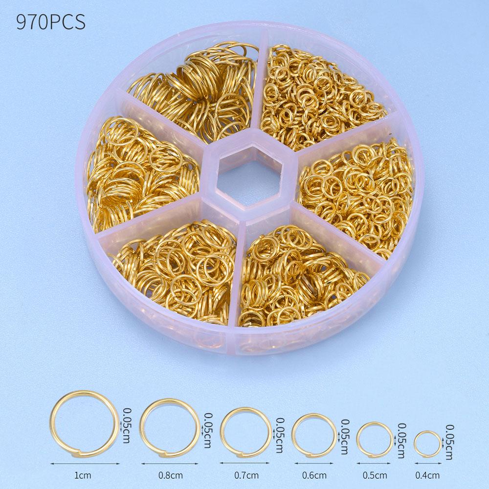 About 1000Pcs 6 Different Sizes Open Jump Rings,4mm 5mm 6mm 8mm 10mm 12mm with 1Pc Jump Ring Open/Close Tool for DIY Crafts Gift