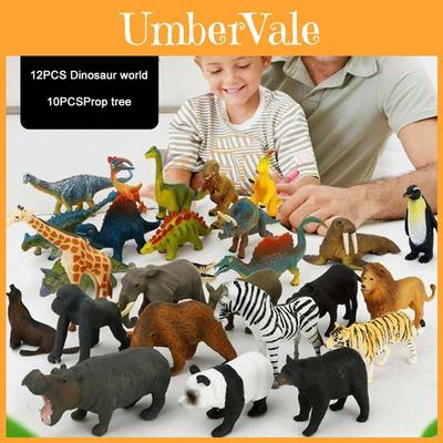 12pcs Kids Toys Small Plastic Figures Complete Sea Zoo Animal Safari Set For Learning Fun