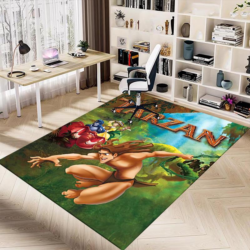 Tarzan'S Jungle Adventure Carpet For Playroom Bedroom Living Room Sofa Home Decorkids Game Area Rug Nonslip Floor Mat