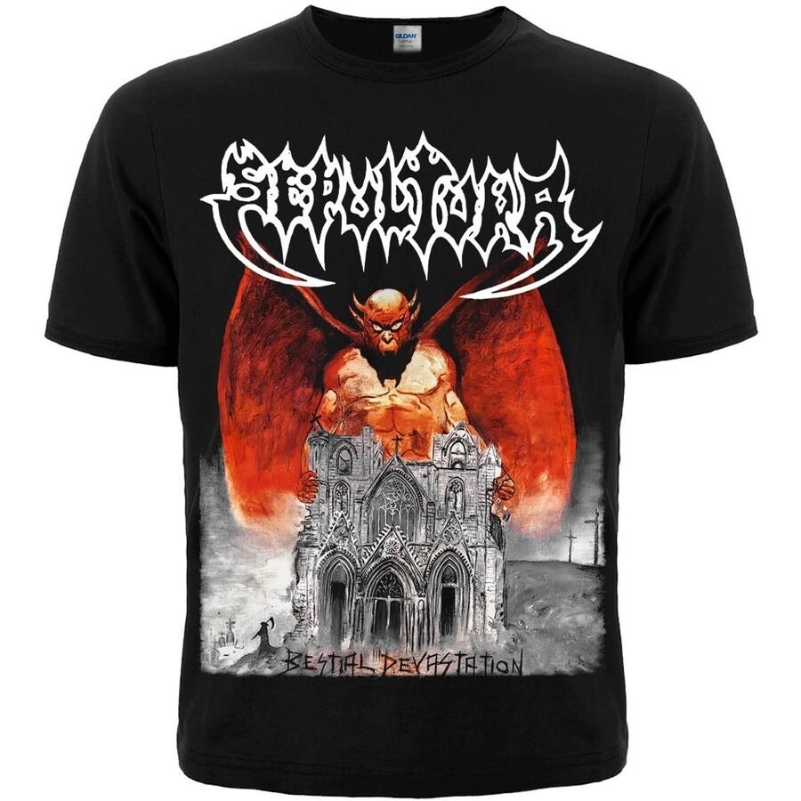 Sepultura  Bestial Devastation .  Черная футболка Унисекс футболка XXL