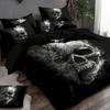 3Pcss Dead Branches Skull Pattern Duvet Cover Set - Soft And Comfortable Bedroom Guest Room And Dorm Decorative Bedding 3Pcss