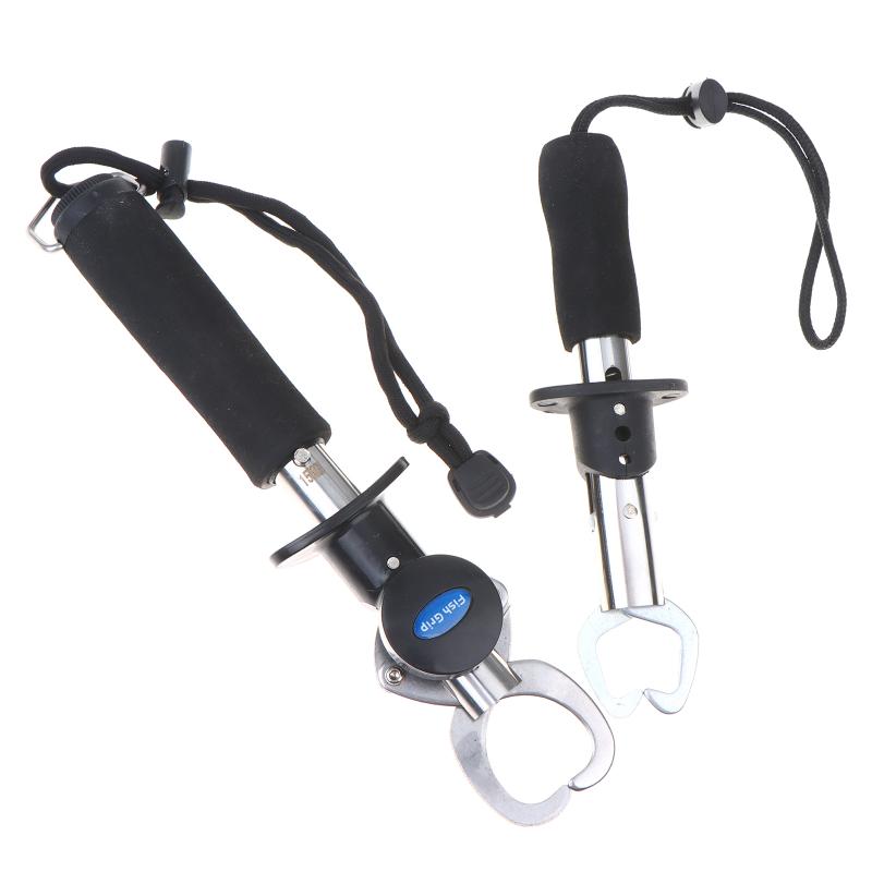 1Pc Fishing Gripper Portable Stainless Steel Fish Lip Controller Handle Grab Fishing Tackle Plier Holder With Weight Scale