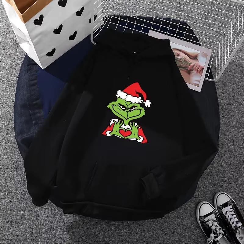 2024 Halloween Autumn Winter Korean Style Harajuku Pullover Hooded Sweatshirt For Men Women Student Couple Clothing S