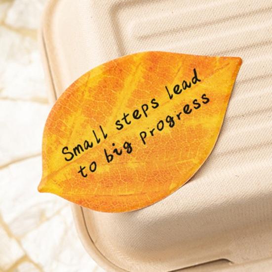 Leaf-Shaped Sticky Notepads Removable Memo Pads Paper Sticker Pads Anti-Forgetting Reminder Note for Home Wall Photo DIY Decoration