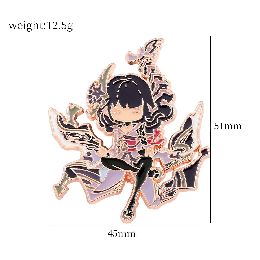 Game Genshin Impact Brooch Cute Cartoon Figure Venti Zhongli Badge Enamel Metal Brooch Jeans Jacket Lapel Pin Accessories Gifts