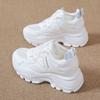 Women Chunky Leather Vulcanized Shoes 2025 Autumn Increased Comfortable Outdoor Sneakers Designer Street Casual Footwear Zapatos