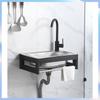 Small Single Slot Wash Basin Stainless Steel Wall-mounted Sink Kitchen Simple Dish Washing Basin Sink