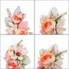 Molans Boho Braut Haarkämme Rustikale Hochzeit Floral Frauen Stimulation Blume Haarnadeln Bräute Haaraccessoires Grün Haarkämme