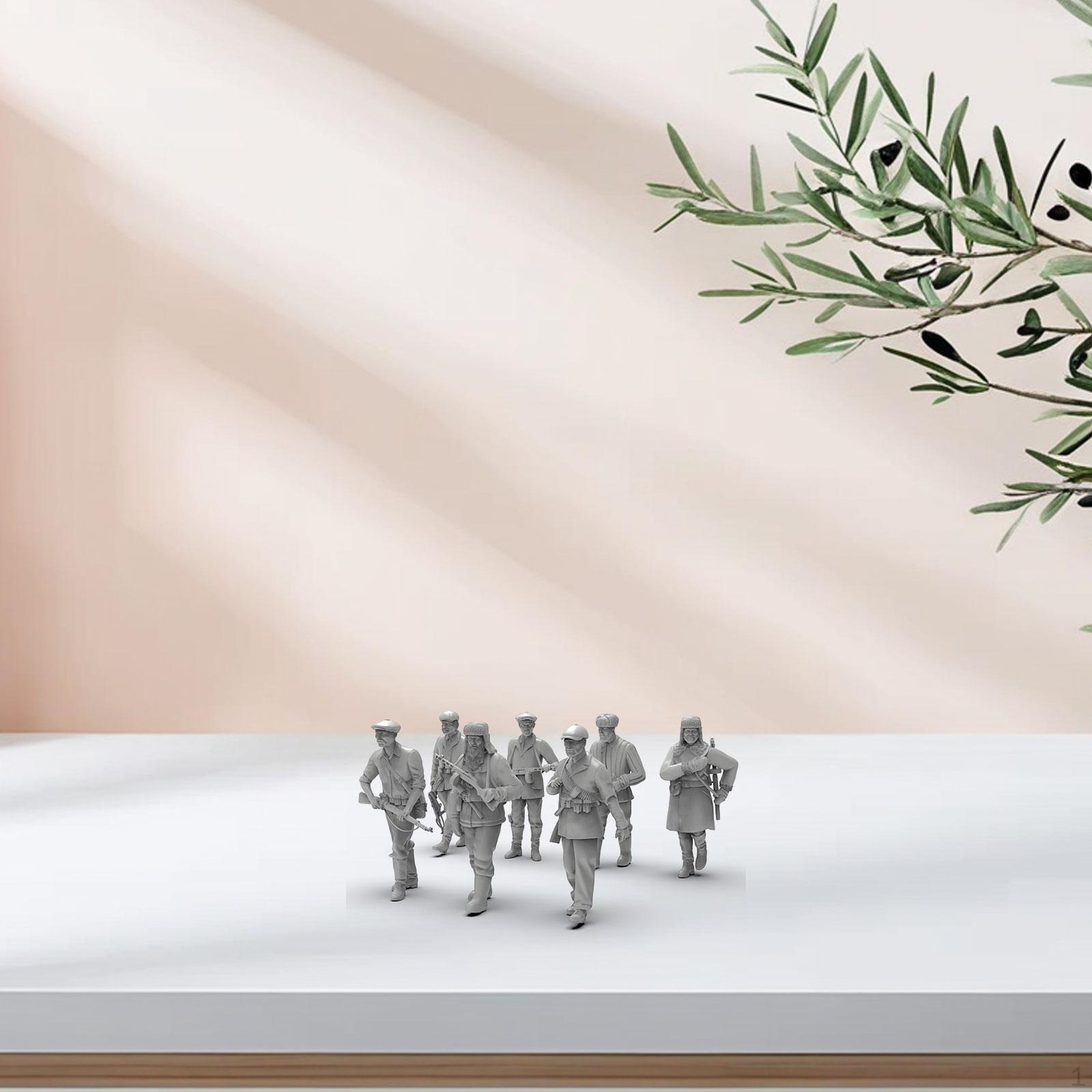 

7 штук Модели фигурок Миниатюрные фигурки Коллекционные смоляные диорамы для сказочного сада Песочный стол 3cm