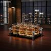 6/12/24 Holes Glass Tray Holder Hole Bar Acrylic Glass Holder Wine Glass Cup Serving Tray Cups Organizer Glass Display For Club
