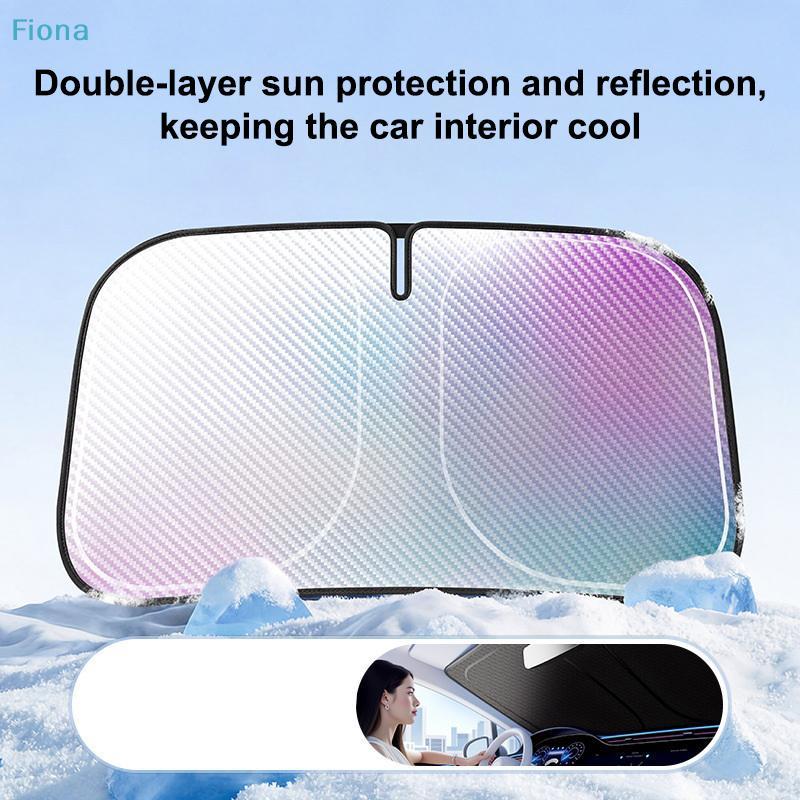 Foldable Gradient Car Windshield Sunshade,UV Protection Heat Insulation Sun Shade,Front Window Cover for Cars,SUVs,Trucks