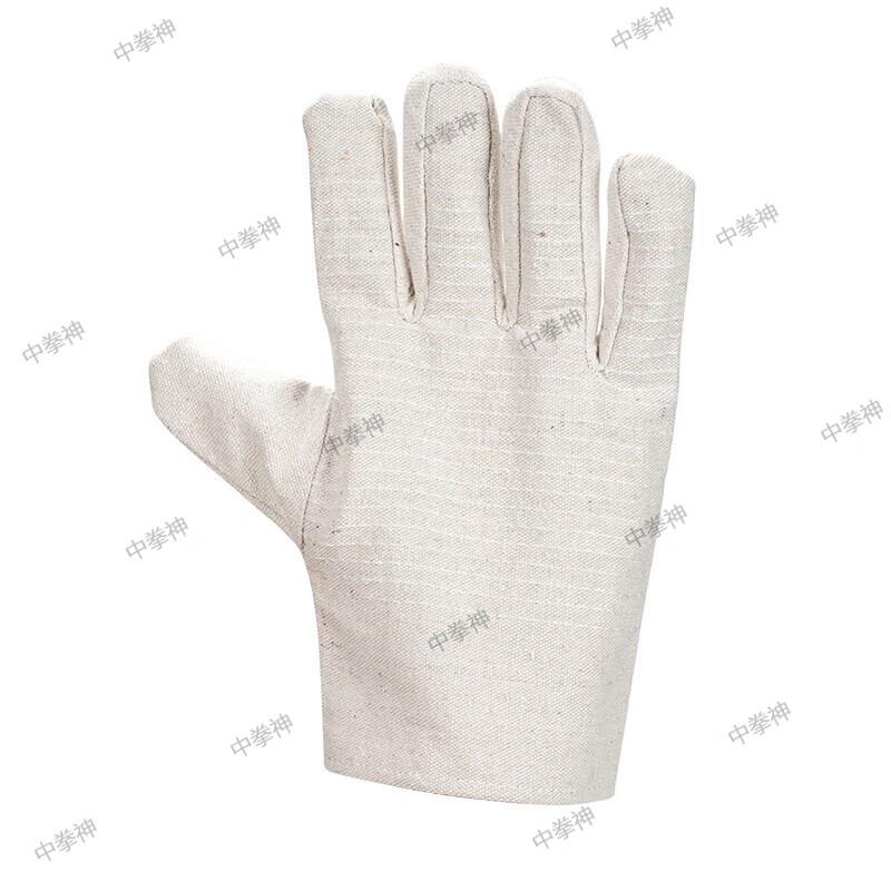 Heavy-Duty Double-Layer Canvas Work Gloves (10-Pair Pack)