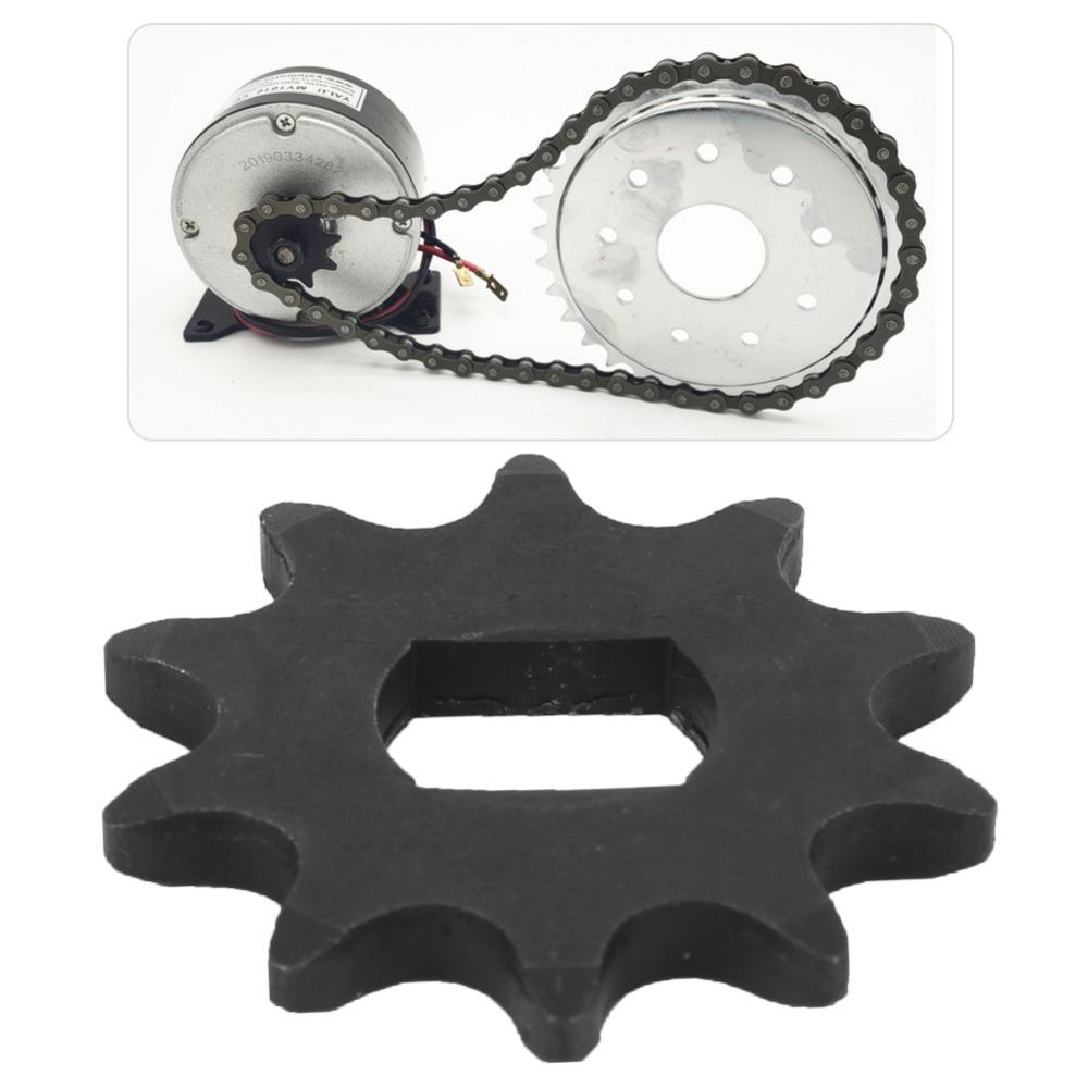 Black Motor Sprocket 10/14 Teeth Pinion Gear Durable Chain Sprocket  Motor Mounting 10T