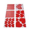 6Pcs Valentine\\\'s Day Love Heat Stickers Self Adhesive  Valentine\\\'s Day Wall Stickers for An