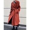 Johnature Fall Draped British Style Loose Long Over The Knee Fashion Casual 3 Colors Trench Women Coats