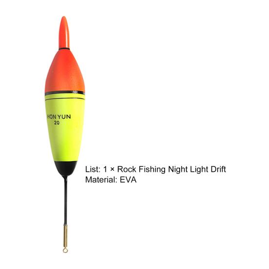 Night Light Bobber Lightweight High Buoyancy Fishing EVA Thicken Tail LED Long Shot Float for Outdoor Fishing