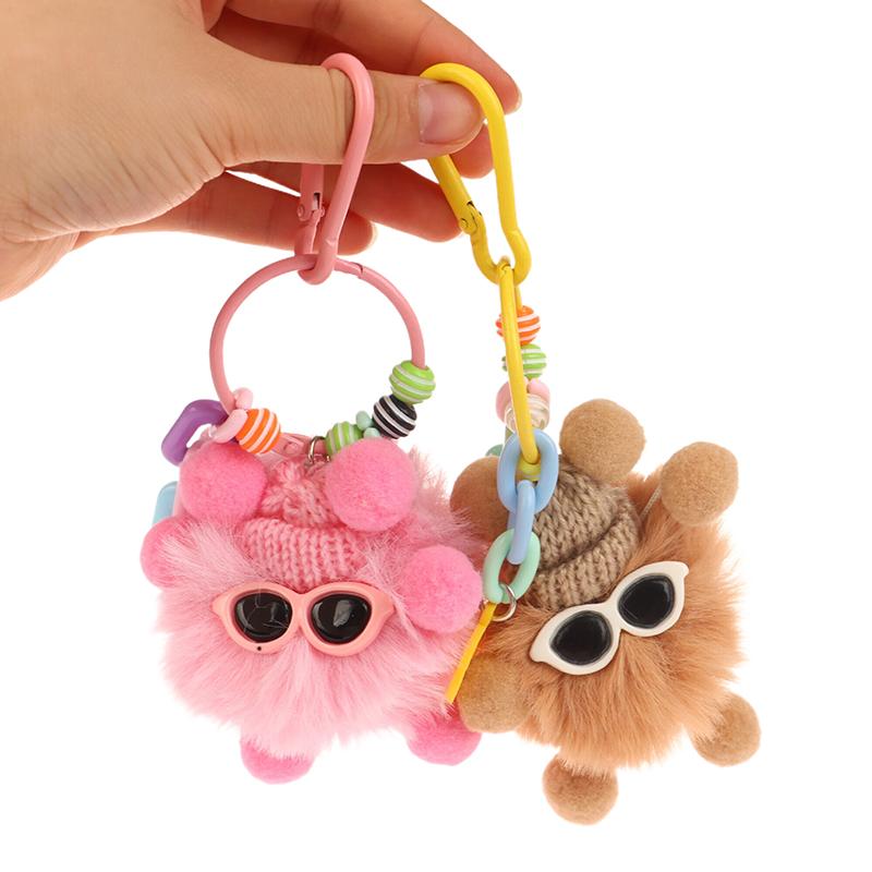 Coal Ball Colorful Bag Pendant Plush Keychain Imitation Plush Pendant Hair Pendant