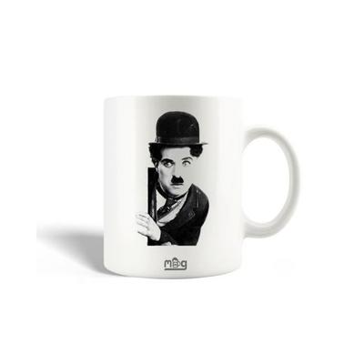 Ceramic Mug - Charlie Chaplin - Black and White - 30cl - Dishwasher Safe - 9.5 Cm