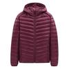 Men Down Coat Hooded Lightweight Warm Winter Jacket Long Sleeve Zipper Closure Windproof Cold Weather Outerwear