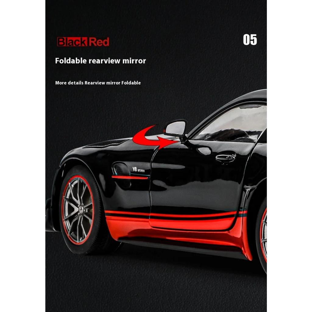 1/18 BENZ AMG GTR  Alloy Car Model Toy, Realistic Lights & Sounds, Kids Racing Enthusiast's Dream Collectible