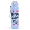1PC Happy Mothers Day Floral Quote Pattern 750ml Color Plastic Sports Water Bottle Leakproof Flip Straw Lid Suitable for Sports Office Home Use