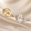 Teamer Witch Knot Ring Stainless Steel Wiccan Irish Celtics Knot Women Men Open Finger Ring Witchcraft Amulet Protection Jewelry