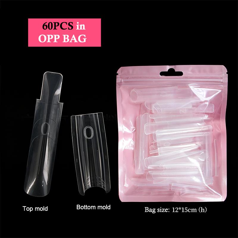 60/120/240 Pezzi Forme Doppie per Unghie a Sandwich Forme per Estensioni Unghie Ovale Forma Superiore e Inferiore Per Estensioni Unghie Veloci Strumenti per Manicure