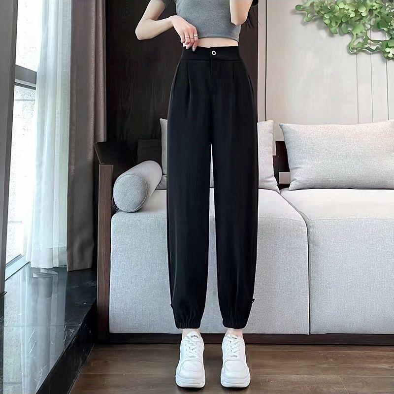 

Ice Silk Quick-Dry Women s Slim Harem Pants - Loose, Tapered, Sporty, Anti-Mosquito, Sun-Protective for Spring and Autumn S 78-95 lbs