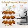 AD23-Coffee Pod Holder K Cup Holders Spins 360-Degrees Coffee Holder Coffee Pod Storage Compatible With K Cups (27 Pods)