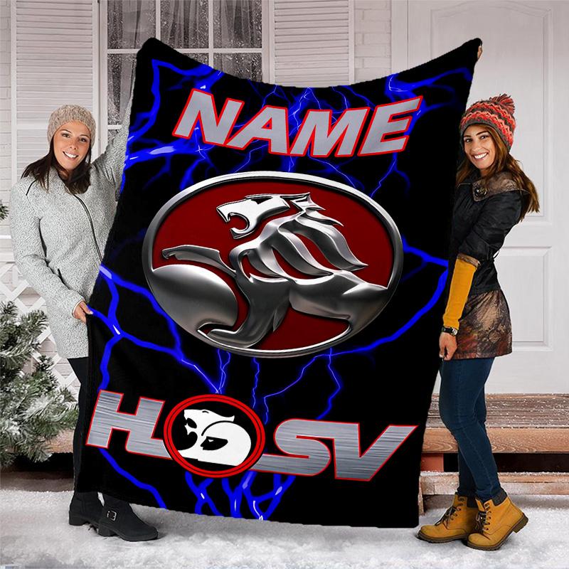 Customizable Football Throw Blanket – Personalized Name, All-Season Cozy Snug Blanket, Machine Washable, Personalized Blanket