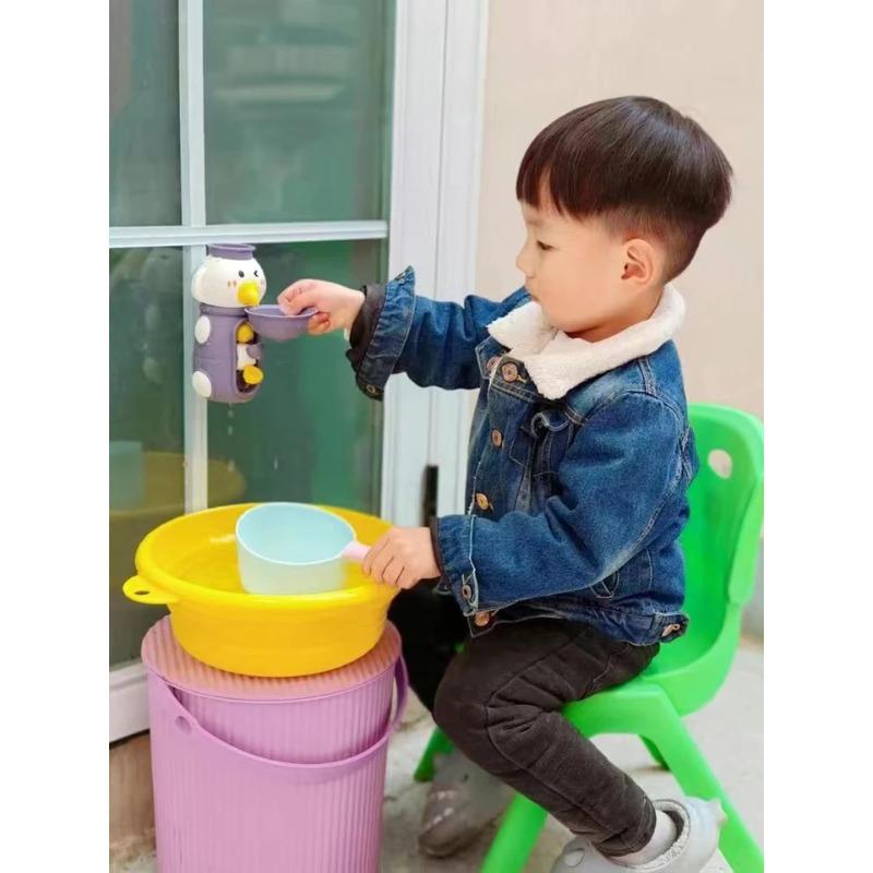 Baby Shower Bath Toys Duck Elephant Waterwheel Spinner with Suction Cup Rotatable Water Play Fun Toys for Kids Toddler Bathroom