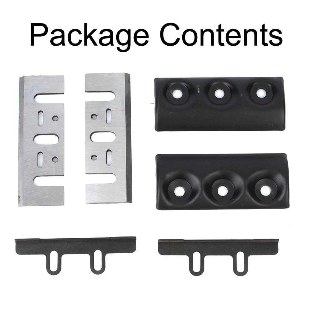 Practical Blades Electric Planer Blades Black Blade Clamp Planer Blade Clamp Tableting 6Pcs/Set For 1900B Electric Planer Metal