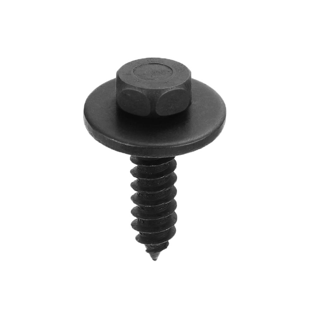 100Pc Metal Car Screw Body Fender Bumper Retainer Clips 7mm Hex (4.2-1.41x22mm)