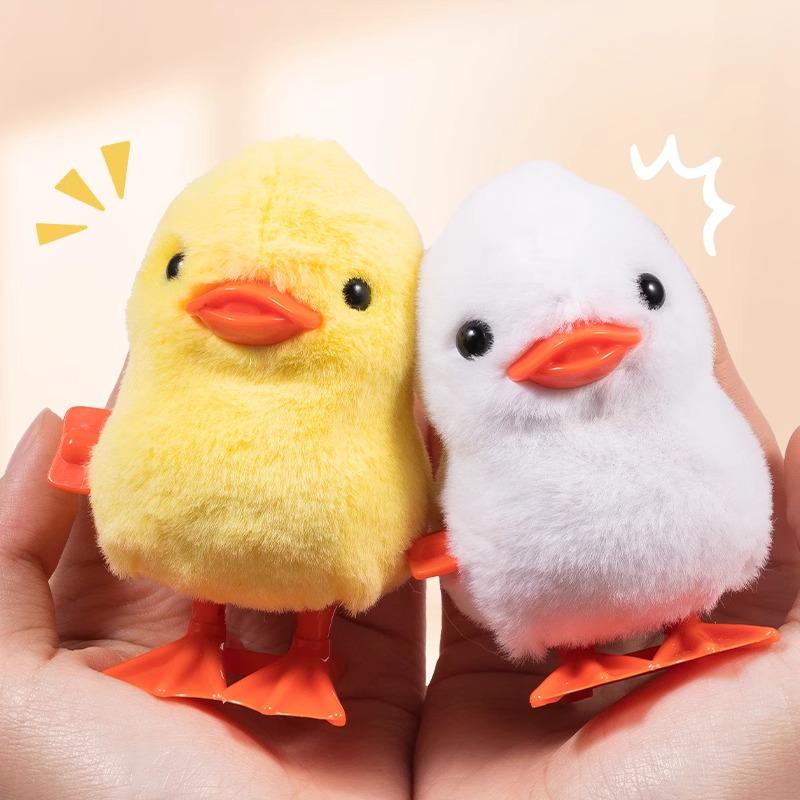 Clockwork Jumping Chick: Educational Plush Toy for Infants & Toddlers