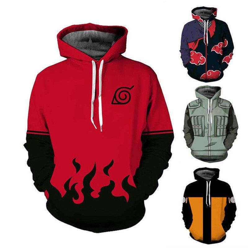 Hokage Ninjia Anime Hoodie Casual Long Sleeve Pullovers For Stylish Comfort Uk
