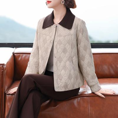 2026 Spring Stylish Jacket for 50-Year-Old Moms - Casual Lapel Top for Spring/Autumn