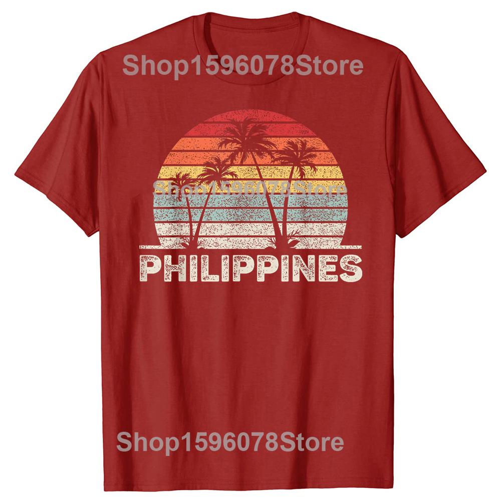 Funny Retro Vintage Philippines 100 Cotton Tshirts Men Fashion Print Tshirt Loose Oversized Streetwear Hip Hop Unisex T Shirt