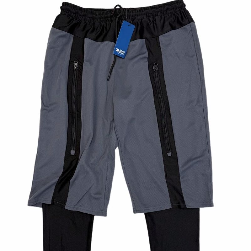 Domestic Single Men Spring/Summer Thin False Two-Piece Suit Silm Stretch Running Pants Training Trousers Quick-Drying Sports Pants