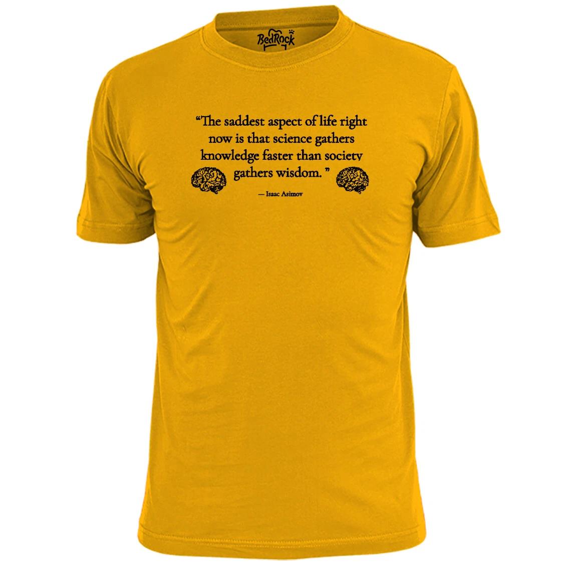 Mens Issac Asimov Quote T shirt Literature XL