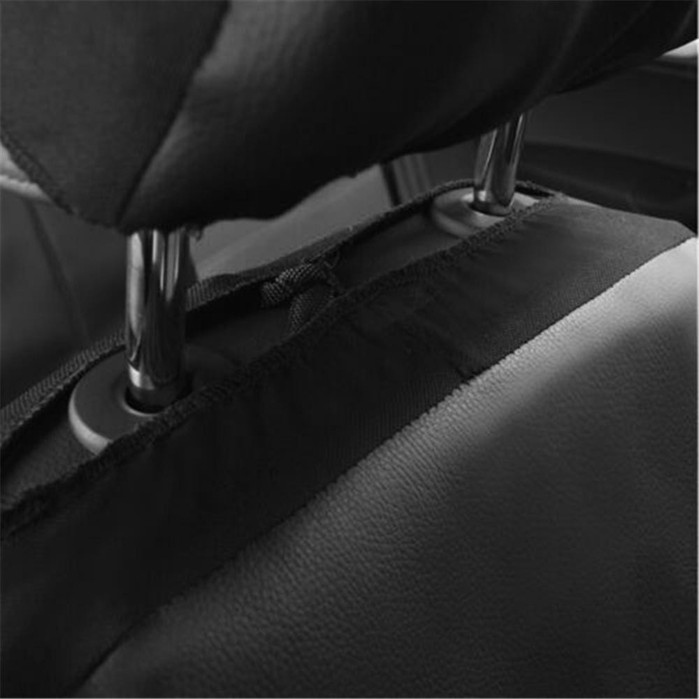 PU Leather Car Seat Covers Full Set Universal Diamond Lattice Styling Waterproof
