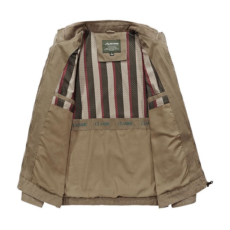 Chaqueta informal de hombre con cuello alto y cárdigan de algodón explosivo.