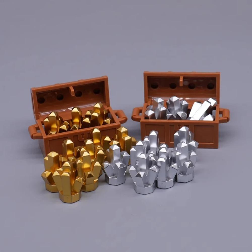 City Treasure Building Blocks MOC Dollar Cash Gold Silver Mine Egg Transparent Diamond ATM Machine Safe Money Bag DIY Toys K037