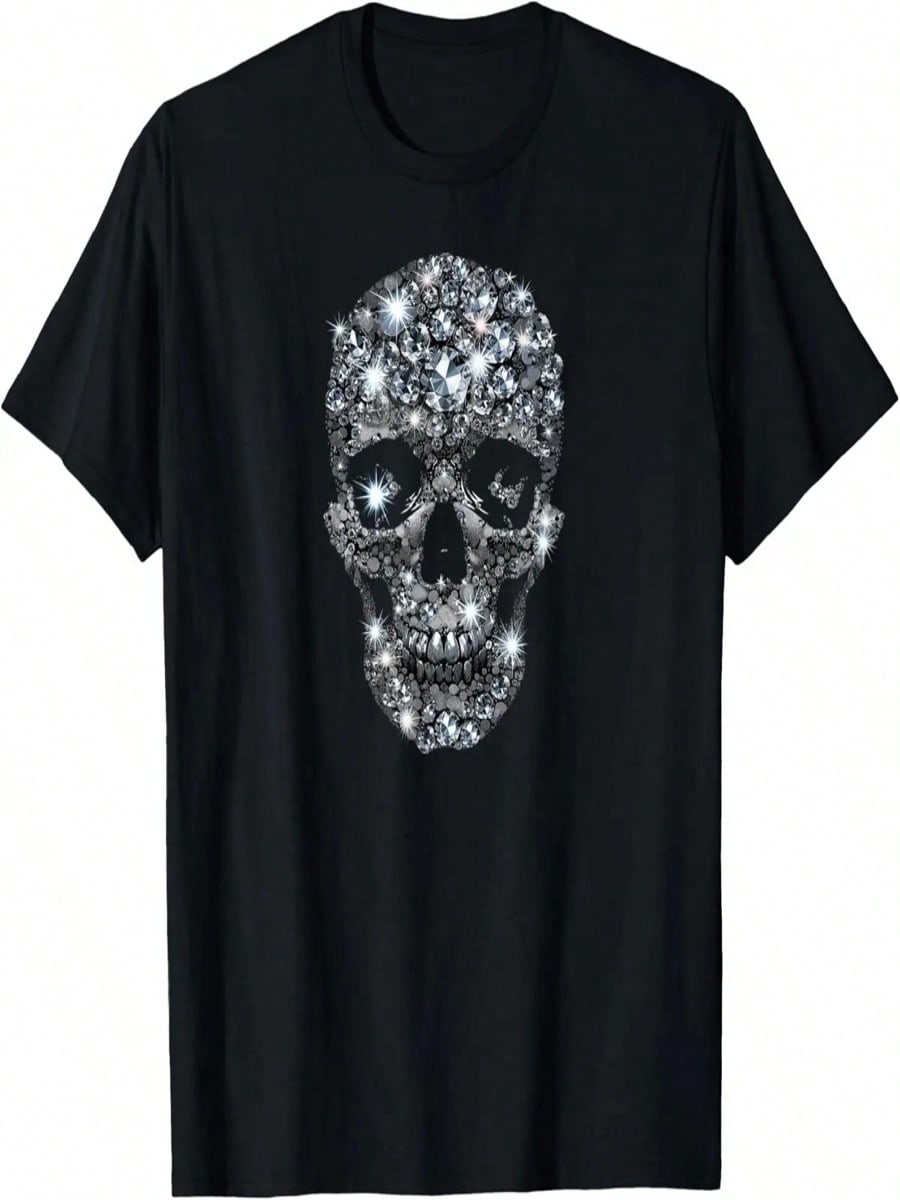 Skull Made In Diamonds - Graphic Design T-Shirt S разноцветный