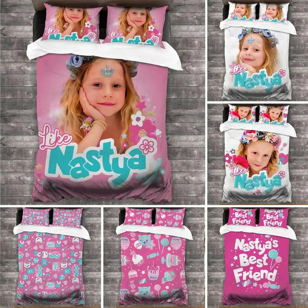 3D Like Nastya Bedding Set Printed Duvet Cover Pillowcase Single Double Queen Super King Size Sets Home Textile