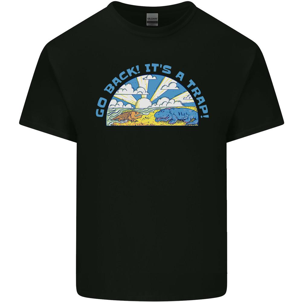 Go Back Its a Trap Funny Evolution Dinosaurs Mens Light Cotton T-Shirt Unisex T-Shirt S